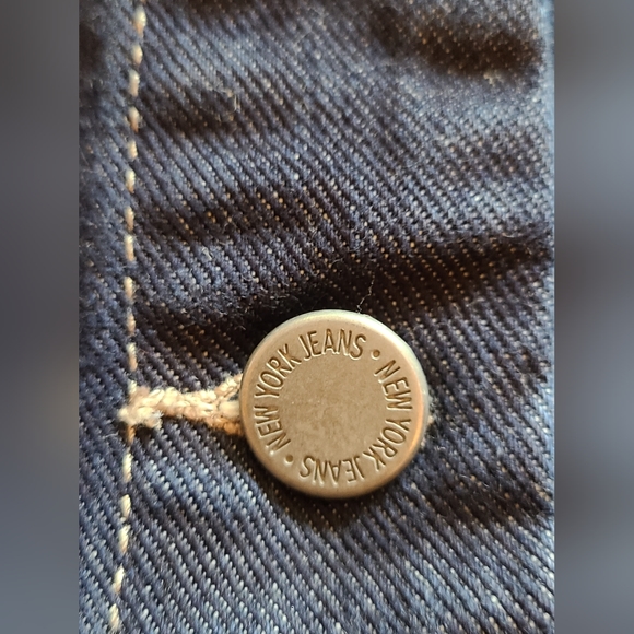 New York jean company size L dark denim jacket - Picture 7 of 9